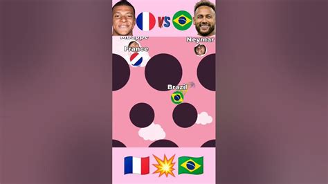 Neymar Vs Mbappe 🤯 France Vs Brazil 🇫🇷🇧🇷 Shorts France Brasil