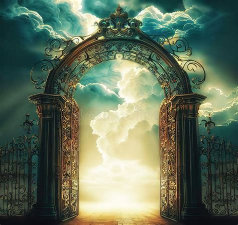 Saint Peters pearly gates stock illustration. Illustration of wrought - 278305419