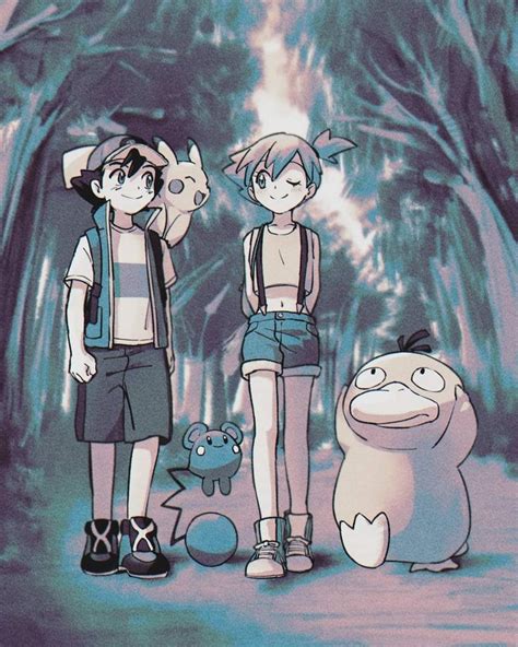 Pin De Yoselin Ortega En Misty And Ash Illustrations En 2024 Pokemon