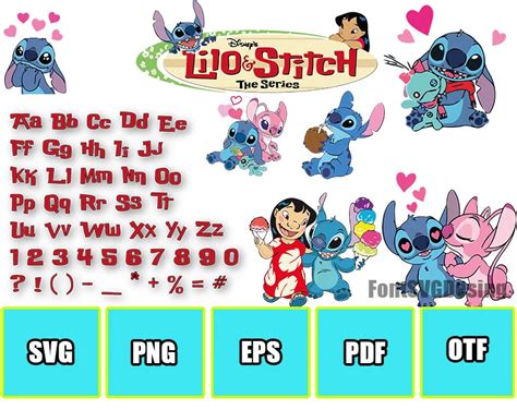 Lilo And Stitch Font Lilo And Stitch Alphabet Lilo And Etsy Lilo