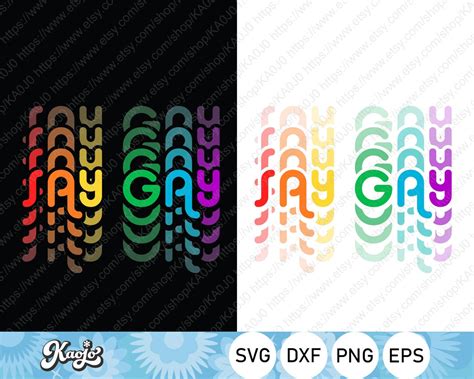 Say Gay Svg LGBTQ Pride Svg Gay Awareness Svg Say Gay Florida Rainbow Pride Svg Instant
