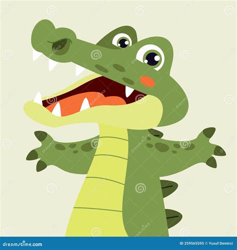 Cartoon Illustration Of A Crocodile Stock Illustration Illustration