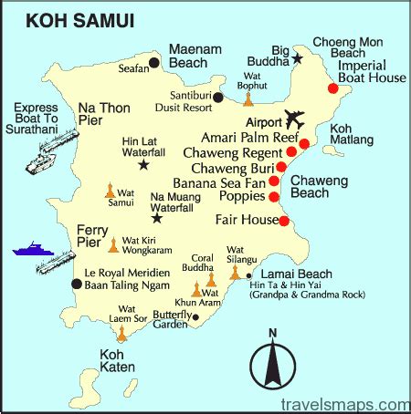 Map of KOH SAMUI - TravelsMaps.Com