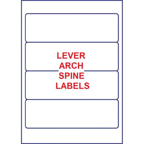 Free Printable Lever Arch File Label Template - Printable Templates