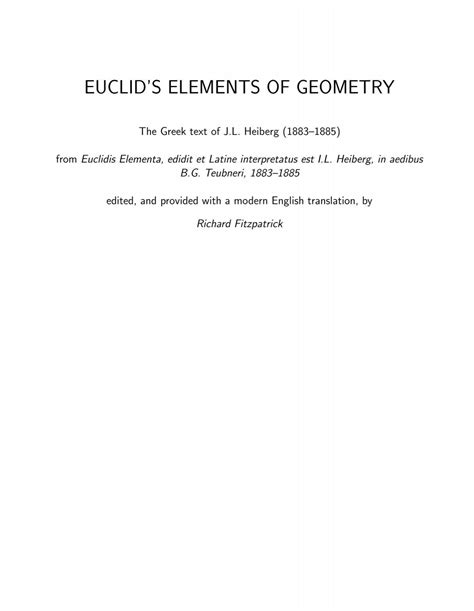 EUCLID’S ELEMENTS OF GEOMETRY