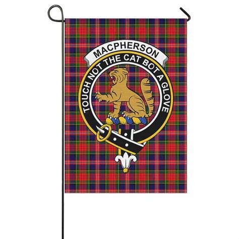 Scottish Macpherson Clan Crest Tartan Garden Flag