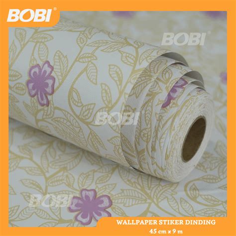 Bobi Wallpaper Dinding Bunga X Meter Wall Stiker Pvc Premium Motif