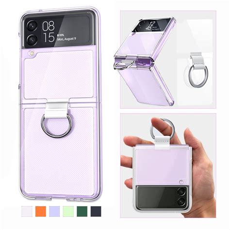 Criativo Capa Protetora Colorida Fosca Anel Samsung Galaxy Z Flip