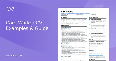 Care Worker Cv Examples Guide For