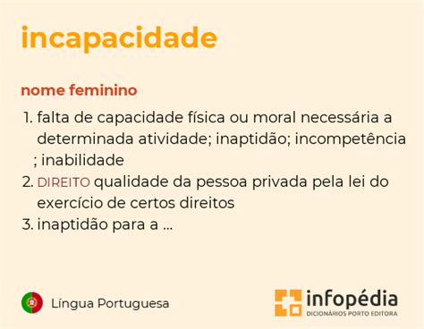 Podemos Definir Incapacidade Como - Definicao De Incapacidade