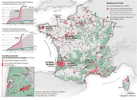 La Carte Des Incendies En France Depuis Le Début De Lété Publiée Par