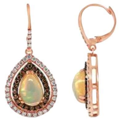 Le Vian Earrings Featuring Neopolitan Opal Chocolate Diamonds Nude