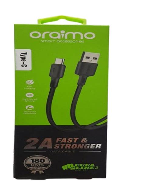 Black Oraimo USB C Type Data Cable 1m At Rs 200 Piece In Tiruchengode