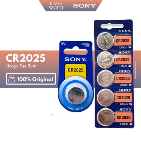 Jual Baterai CR2025 CR 2025 Sony Original Jam Tangan Harga Per Butir