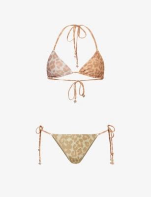 ZIMMERMANN Awaken Metallic Triangle Bikini Set Selfridges