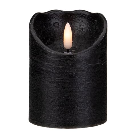 4" LED Black Flameless Halloween Décor Candle - Walmart.com - Walmart.com