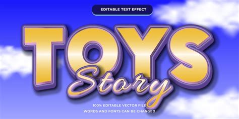 Toy Story Efecto De Texto Editable Moderno Vector Premium