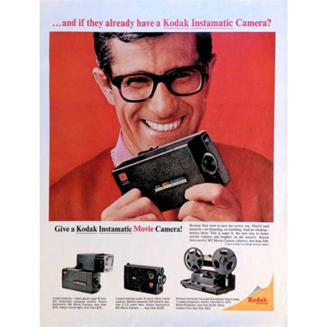 Cameras 1966 Print Ad Instamatic Movie Camera 11x14 Vintage EBay