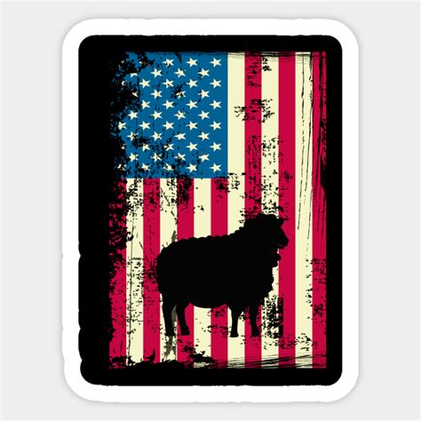 Sheep American Flag Usa Patriotic Th Of July Gifts Sheep American