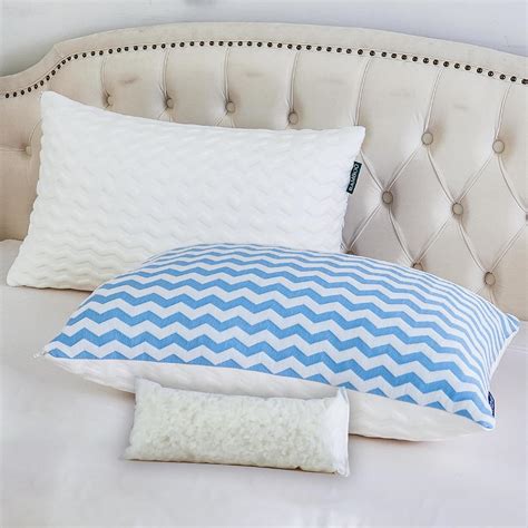 Amazon.com: Pillows Queen Size Set of 2- Adjustable Firm Shredded