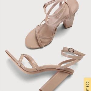Lulus Shoes Lulus Nude Ankle Wrap Heels Poshmark