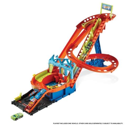 Promo HOT WHEELS CITY TRACK ROLLER COASTER RALLY MAINAN MOBIL BALAP ANAK Diskon 23 Di Seller