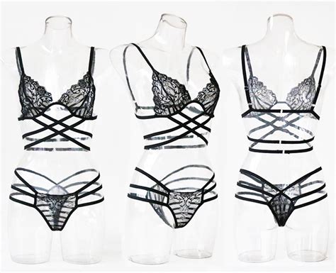 Sexy Black Floral Lace Bra And Panty Lingerie Sets On Storenvy