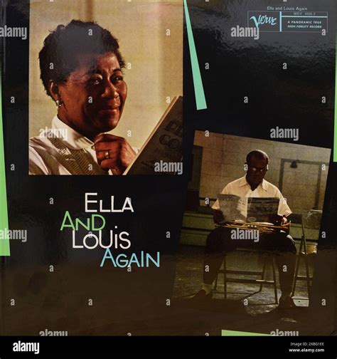 Vintage Vinyl Record Cover Ella And Louis Again Stock Photo Alamy