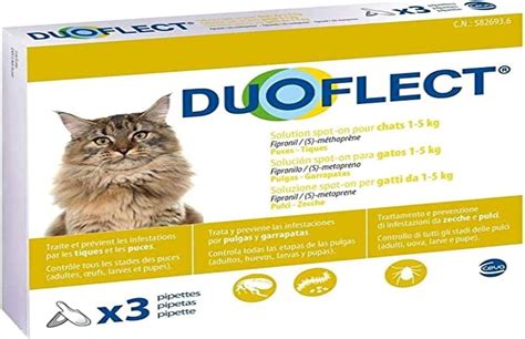 CEVA Duoflect 3 Pipettes De Solutions Anti Puces Poux Tiques Pour Chat