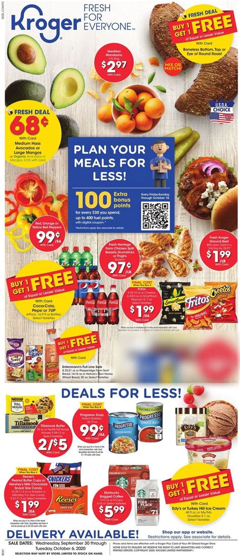 Kroger Ad Circular - 09/30 - 10/06/2020 | Rabato