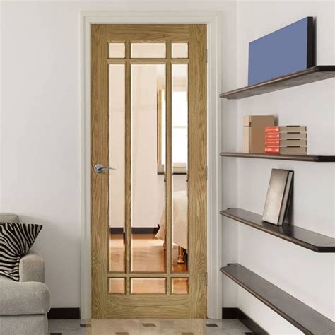 Kerry Oak Door Bevelled Clear Glass Unfinished Oak Doors Doors