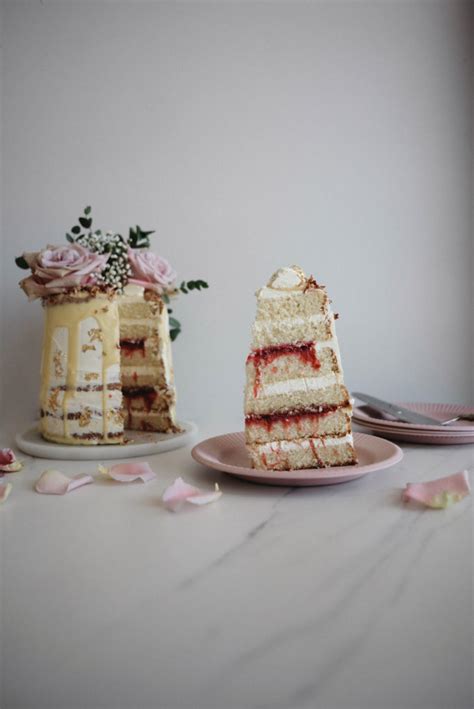RHUBARB AND ROSE NAKED CAKE WITH COCONUT Sweet Tooth Girl