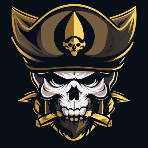 Premium Vector | Pirate skull symbol for merchandise