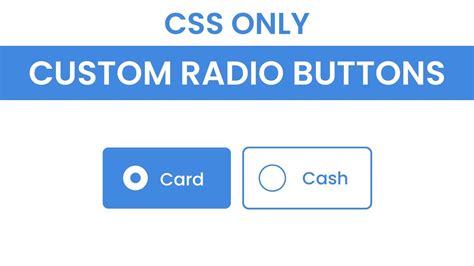 Custom Radio Buttons Css Youtube