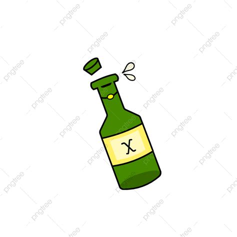 Green Beer Bottle Vector Hd Images Green Beer Bottle Champagne Bottle