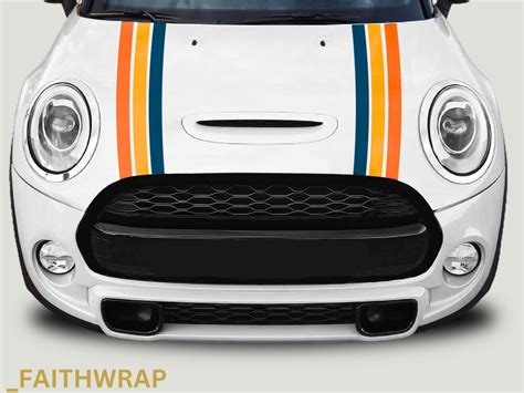 Mini Cooper Stripes Colour Stripes Universal Size Bonnet Stripes For