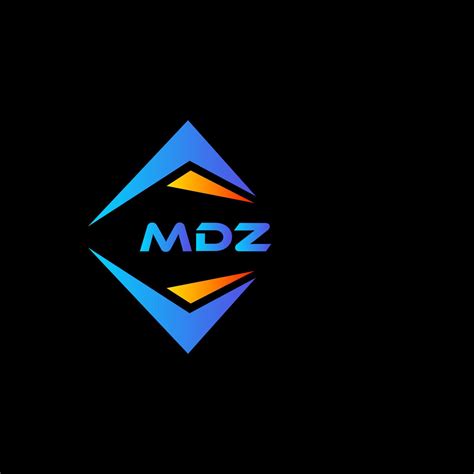 Mdz Abstract Technology Logo Design On Black Background Mdz Creative