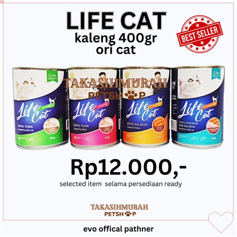 Jual Life Cat Kaleng 400gr 400 Gr Adult Kitten Wet Cat Food Kaleng