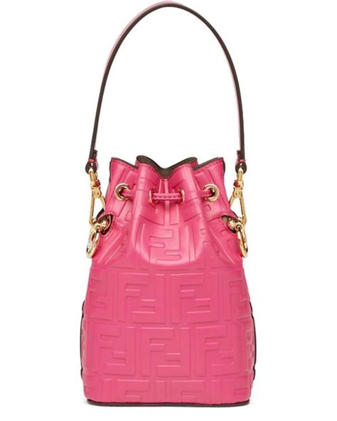 Fendi Mon Tr Sor Bucket Bag In Pink Lyst