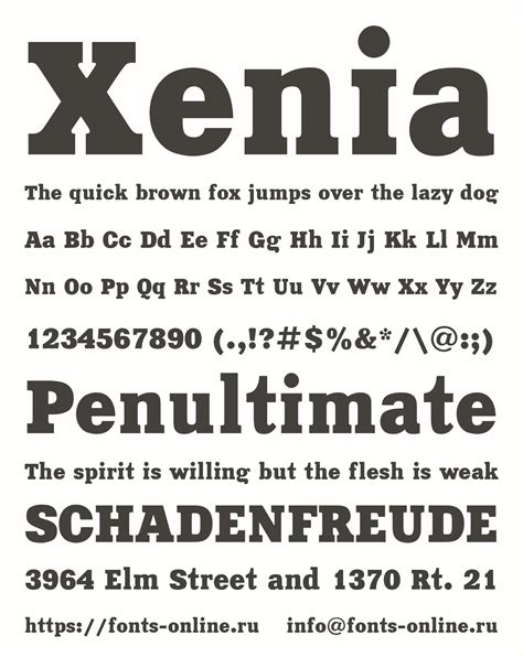 Xenia font