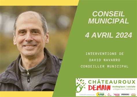 Interventions De David Navarro Au Conseil Municipal Du Avril