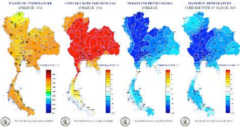 thailand temperaturkarte