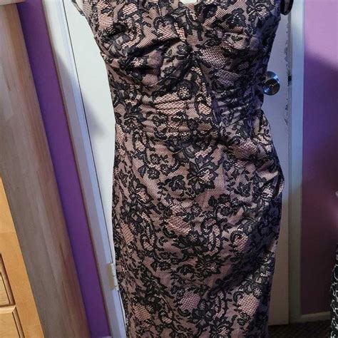 Stop Staring Nude Lace Dress Gem