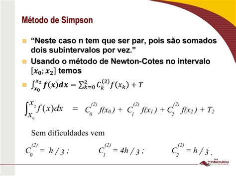 Integra O Num Rica Simpson Erro Nos M Todos Ppt Carregar