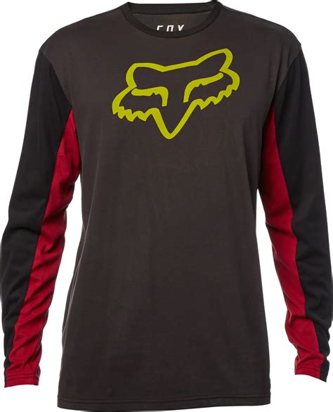 Fox Tracker Airline LS Tech Tee Black Vintage
