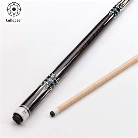 Collapsar Cxt Pool Cue With Soft Case Black With Cream Points And