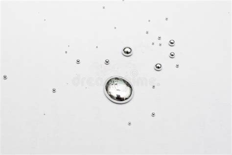 Drops of Metallic Liquid Mercury Stock Image - Image of silver, heavy ...