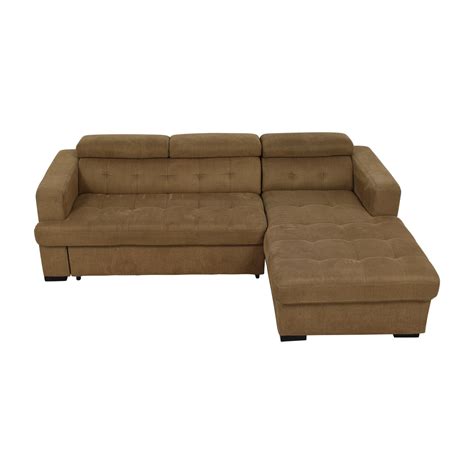 65% OFF - Bob's Discount Furniture Bob's Furniture Brown Sectional with ...