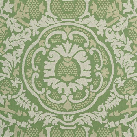 Papier peint coloré EARL DAMASK Vert Thibaut