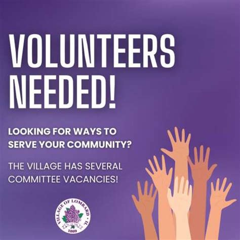 Village Of Lombard Seeks Volunteers To Fill Current Committee Vacancies